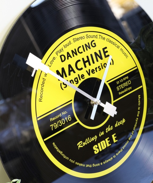 emesuelee（エメスーリー）の「ガラスレコードウォールクロック レトロ ヴィンテージ 壁掛け（掛け時計・レディース・オレンジ/パープル/イエロー・フリー）」の12枚目の写真