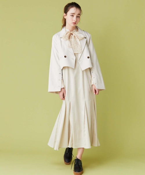 archives（アルシーヴ）の「ホルターマーメイドキャミワンピース（ワンピース・レディース・アイボリー/ブラック/グレイッシュベージュ・MEDIUM）」の2枚目の写真