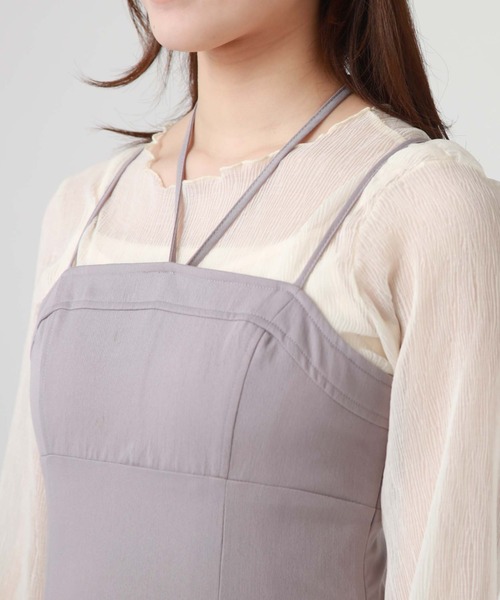 archives（アルシーヴ）の「ホルターマーメイドキャミワンピース（ワンピース・レディース・アイボリー/ブラック/グレイッシュベージュ・MEDIUM）」の9枚目の写真