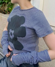 Candy Stripper | FLOWER BEAR BORDER COMPACT Tシャツ(Tシャツ/カットソー)