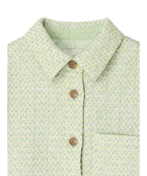 earth music&ecology（アースミュージックアンドエコロジー）の「ツイードシャツジャケット（その他アウター・レディース・ライム/アイボリー・FREE）」の22枚目の写真