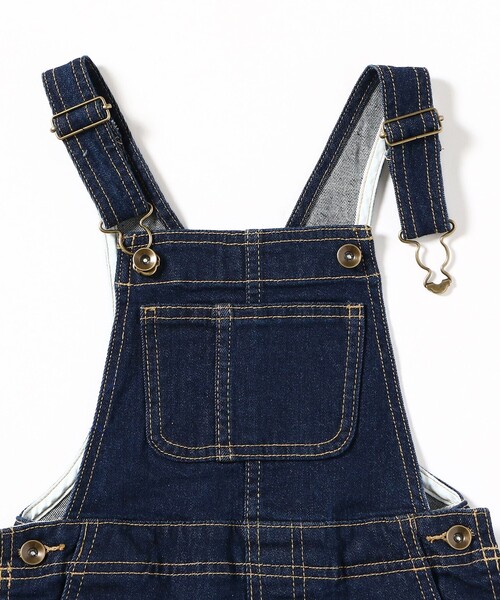 B:MING by BEAMS（ビーミングバイビームス）の「B:MING by BEAMS / リサイクルデニム フレア サロペット（80～140cm）（サロペット/オーバーオール・キッズ・ライトインディゴブルー/インディゴブルー・80/90/100/110/120/130/140）」の14枚目の写真