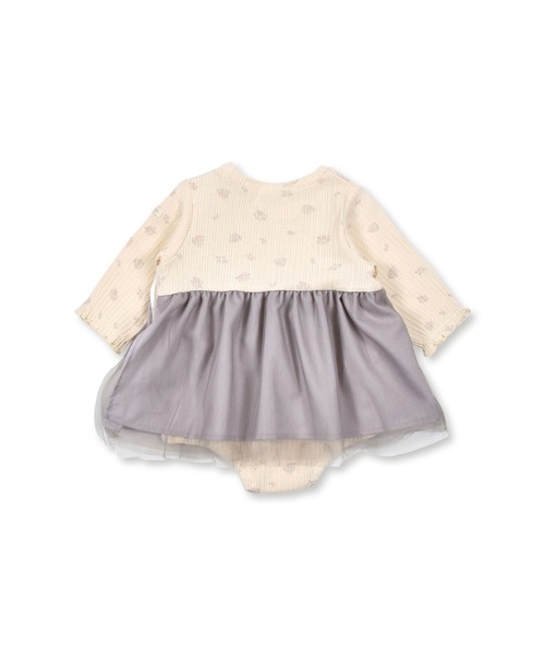 SLAP SLIP BABY(スラップスリップベビー)の「SLAPSLIPBABY/【お揃い】チュールドッキング花柄ロンパースベビー(70~80cm)(ロンパース・キッズ・ホワイト系その他/ピンク系その他・80/70)」の7枚目の写真