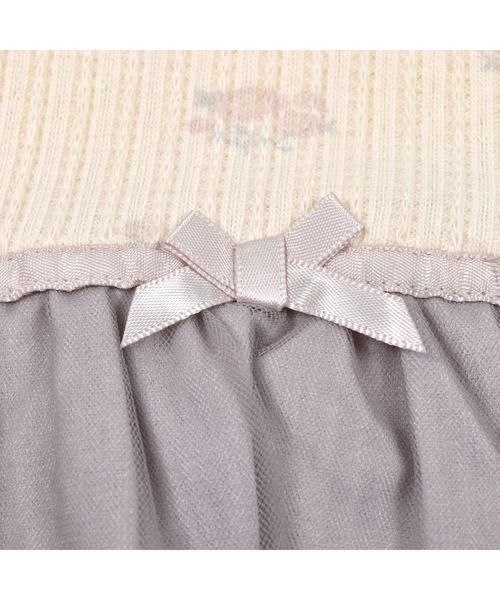 SLAP SLIP BABY(スラップスリップベビー)の「SLAPSLIPBABY/【お揃い】チュールドッキング花柄ロンパースベビー(70~80cm)(ロンパース・キッズ・ホワイト系その他/ピンク系その他・80/70)」の15枚目の写真