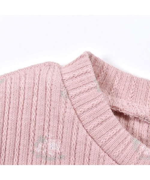 SLAP SLIP BABY(スラップスリップベビー)の「SLAPSLIPBABY/【お揃い】チュールドッキング花柄ロンパースベビー(70~80cm)(ロンパース・キッズ・ホワイト系その他/ピンク系その他・80/70)」の4枚目の写真