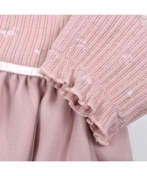 SLAP SLIP BABY(スラップスリップベビー)の「SLAPSLIPBABY/【お揃い】チュールドッキング花柄ロンパースベビー(70~80cm)(ロンパース・キッズ・ホワイト系その他/ピンク系その他・80/70)」の16枚目の写真