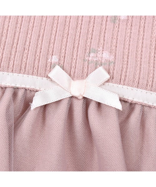 SLAP SLIP BABY(スラップスリップベビー)の「SLAPSLIPBABY/【お揃い】チュールドッキング花柄ロンパースベビー(70~80cm)(ロンパース・キッズ・ホワイト系その他/ピンク系その他・80/70)」の14枚目の写真