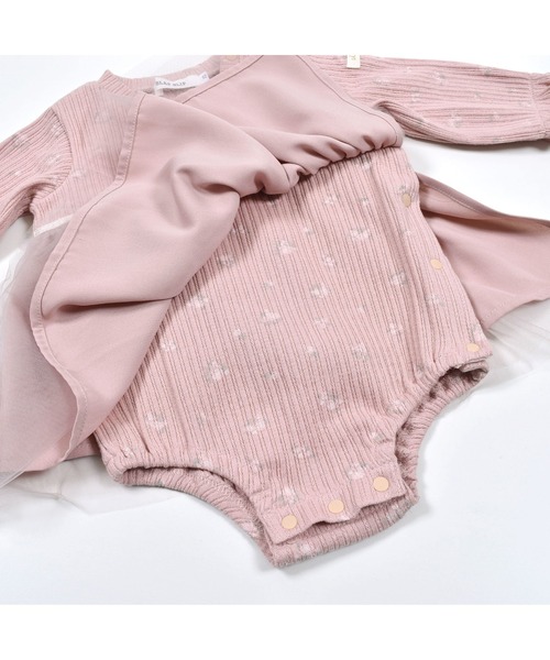 SLAP SLIP BABY(スラップスリップベビー)の「SLAPSLIPBABY/【お揃い】チュールドッキング花柄ロンパースベビー(70~80cm)(ロンパース・キッズ・ホワイト系その他/ピンク系その他・80/70)」の19枚目の写真