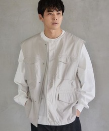 LOWRYS FARM | ミリタリーノーカラーベスト　178066(ベスト)