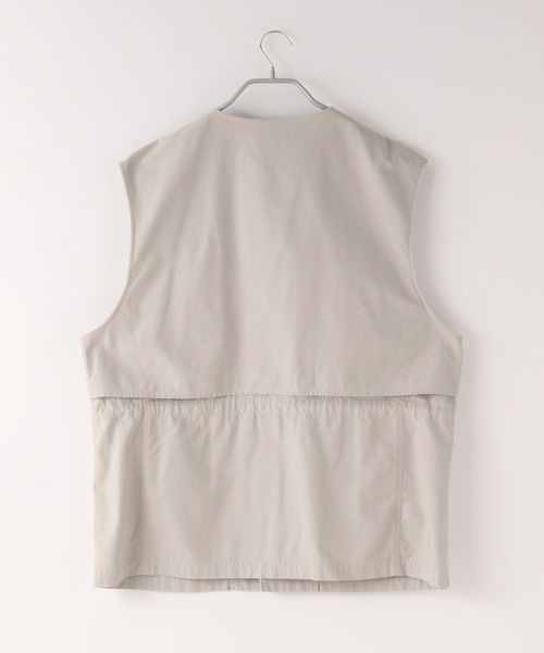 LOWRYS FARM（ローリーズファーム）の「ミリタリーノーカラーベスト　178066（ベスト・メンズ・オフホワイト/カーキ・MEDIUM/LARGE）」の7枚目の写真