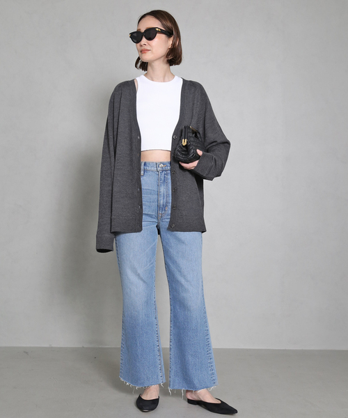 toteme グレー　ニットカーディガン TOTEME/トーテム】RAGLAN-SLEEVE WOOL カーディガン（ニット/セーター