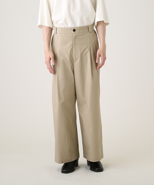tk.TAKEO KIKUCHI（ティーケータケオキクチ）の「◆チノバギーワイドパンツ（その他パンツ・メンズ・ベージュ/ブラック・02/03）」の9枚目の写真