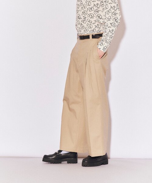 tk.TAKEO KIKUCHI（ティーケータケオキクチ）の「◆チノバギーワイドパンツ（その他パンツ・メンズ・ベージュ/ブラック・02/03）」の16枚目の写真
