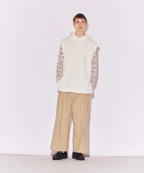 tk.TAKEO KIKUCHI（ティーケータケオキクチ）の「◆チノバギーワイドパンツ（その他パンツ・メンズ・ベージュ/ブラック・02/03）」の8枚目の写真