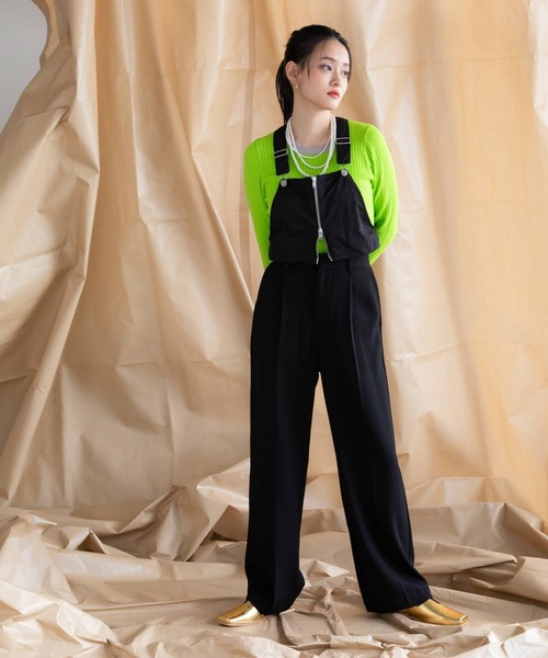 bohmal（ボマール）の「タックワイドストレートスラックスパンツ（スラックス・レディース・ネイビー/ブラック/ライム・MEDIUM/SMALL/LARGE）」の5枚目の写真