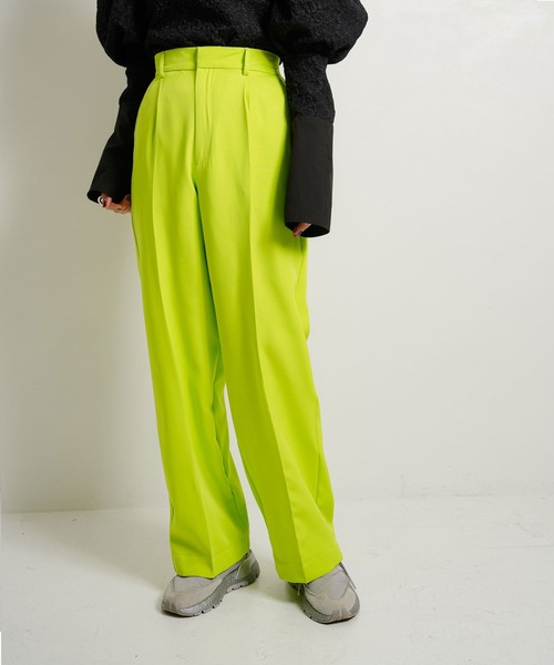 bohmal（ボマール）の「タックワイドストレートスラックスパンツ（スラックス・レディース・ネイビー/ブラック/ライム・MEDIUM/SMALL/LARGE）」の14枚目の写真