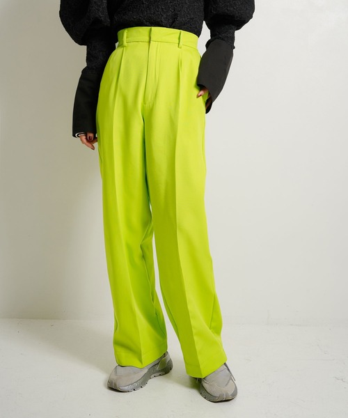 bohmal（ボマール）の「タックワイドストレートスラックスパンツ（スラックス・レディース・ネイビー/ブラック/ライム・MEDIUM/SMALL/LARGE）」の22枚目の写真