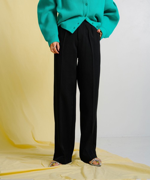 bohmal（ボマール）の「タックワイドストレートスラックスパンツ（スラックス・レディース・ネイビー/ブラック/ライム・MEDIUM/SMALL/LARGE）」の16枚目の写真