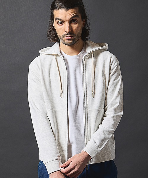 RATTLE TRAP（ラトルトラップ）の「スラブ裏毛ジップアップパーカー（パーカー・メンズ・ライトブルー/ホワイト/ネイビー・LL/L/M）」の17枚目の写真