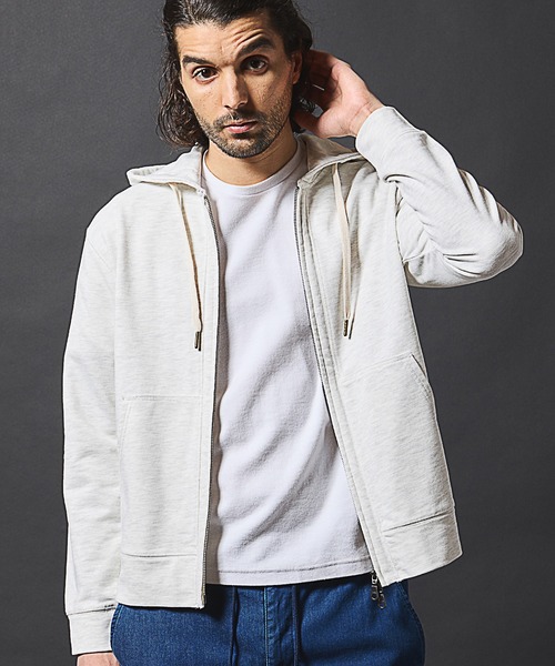 RATTLE TRAP（ラトルトラップ）の「スラブ裏毛ジップアップパーカー（パーカー・メンズ・ライトブルー/ホワイト/ネイビー・LL/L/M）」の18枚目の写真