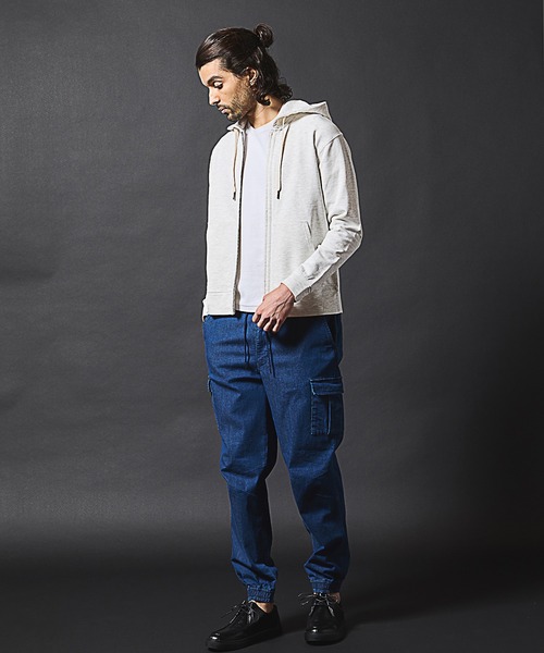 RATTLE TRAP（ラトルトラップ）の「スラブ裏毛ジップアップパーカー（パーカー・メンズ・ライトブルー/ホワイト/ネイビー・LL/L/M）」の16枚目の写真