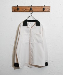 オープンカラークレリックシャツ