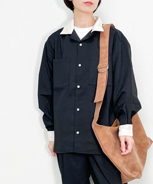 【セール】オープンカラークレリックシャツ（シャツ/ブラウス）｜Anytime Songs（エニータイムソングス）