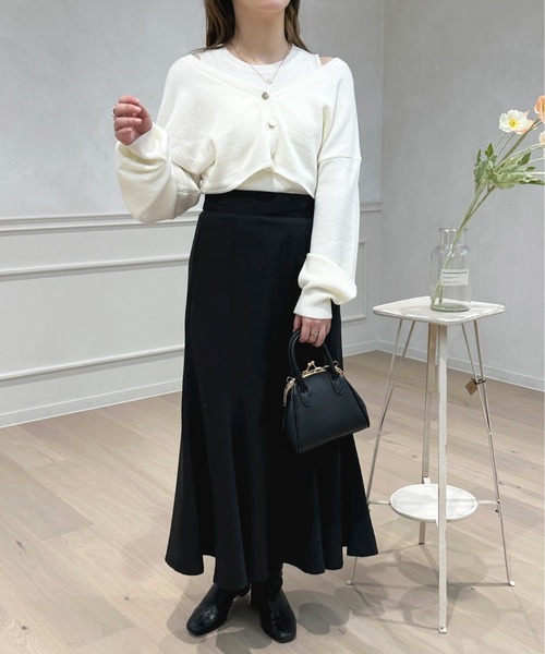 apres jour（アプレジュール）の「2WAYメランジニットアンサンブル【ZOZOTOWN限定アイテム】（アンサンブル・レディース・オフホワイト/ライトブルー/ピンクベージュ・フリー/X-LARGE）」の15枚目の写真