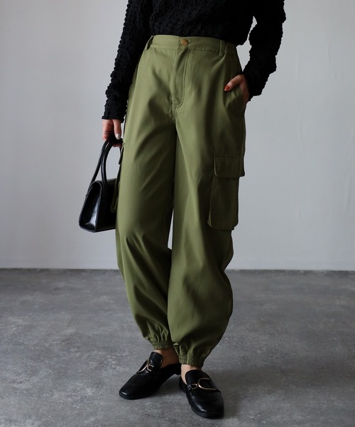 Riberry（リベリー）の「カーゴジョガーパンツ（カーゴパンツ・レディース・ブラック/ベージュ/カーキ/アイボリー/オリーブ・MEDIUM）」の5枚目の写真