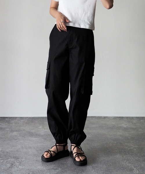 Riberry（リベリー）の「カーゴジョガーパンツ（カーゴパンツ・レディース・ブラック/ベージュ/カーキ/アイボリー/オリーブ・MEDIUM）」の7枚目の写真