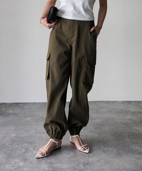 Riberry（リベリー）の「カーゴジョガーパンツ（カーゴパンツ・レディース・ブラック/ベージュ/カーキ/アイボリー/オリーブ・MEDIUM）」の10枚目の写真