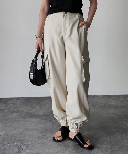 Riberry（リベリー）の「カーゴジョガーパンツ（カーゴパンツ・レディース・ブラック/ベージュ/カーキ/アイボリー/オリーブ・MEDIUM）」の14枚目の写真