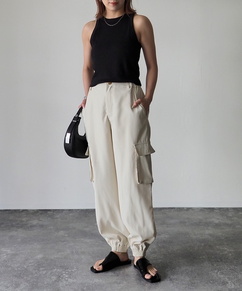 Riberry（リベリー）の「カーゴジョガーパンツ（カーゴパンツ・レディース・ブラック/ベージュ/カーキ/アイボリー/オリーブ・MEDIUM）」の18枚目の写真