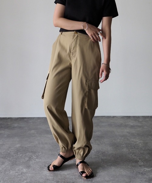 Riberry（リベリー）の「カーゴジョガーパンツ（カーゴパンツ・レディース・ブラック/ベージュ/カーキ/アイボリー/オリーブ・MEDIUM）」の20枚目の写真