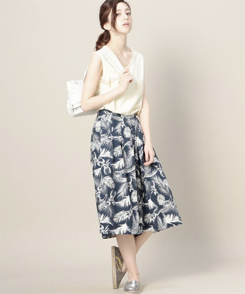 ROSE BUD（ローズバッド）の「(P.P)R3151-566KK PINEAPPLE PANTS（その他パンツ・レディース・アイボリー/ネイビー・ONE SIZE）」の13枚目の写真