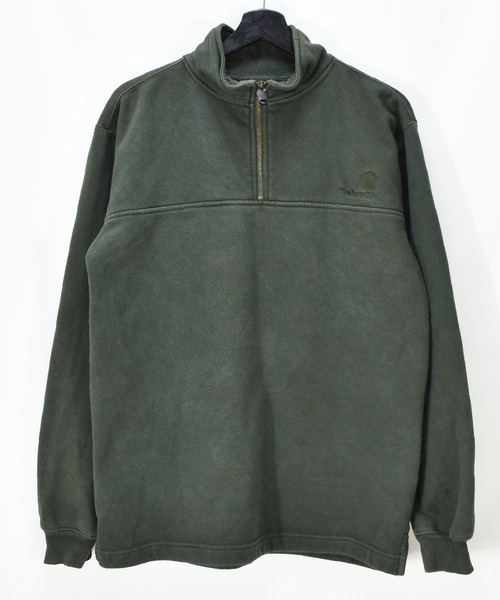 Carhartt(カーハート)の「【ヴィンテージ古着】Carhartt / カーハート ロゴ刺繍 1/4ジップ プルオーバー スウェット(スウェット・メンズ・カーキ・SMALL)」の4枚目の写真