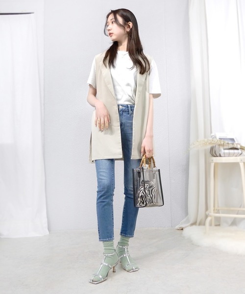 minia（ミニア）の「Tストラップナローサンダル（サンダル・レディース・ブラック/アイボリー/シルバー/カーキ/ブラウン・LL/S/M/L）」の8枚目の写真