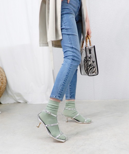 minia（ミニア）の「Tストラップナローサンダル（サンダル・レディース・ブラック/アイボリー/シルバー/カーキ/ブラウン・LL/S/M/L）」の10枚目の写真