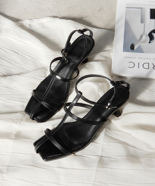 minia（ミニア）の「Tストラップナローサンダル（サンダル・レディース・ブラック/アイボリー/シルバー/カーキ/ブラウン・LL/S/M/L）」の20枚目の写真