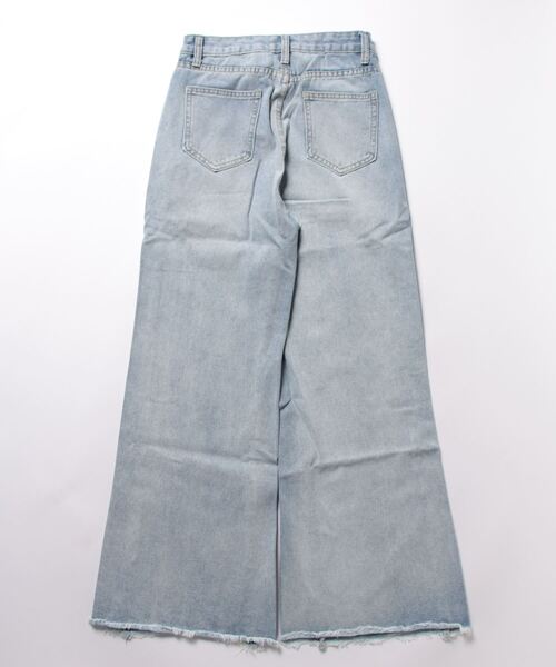 新品タグ付き　PRIORITY プライオリティ裾フリンジデニム　mal購入 ZARA - 定価6490円 新品未使用 裾フリンジデニム タグ付き