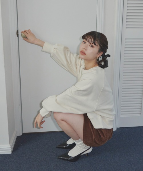 GIUNON（ジウノン）の「slit cuffs sweatshirts / スリットカフススウェット（スウェット・レディース・アイボリー/グレー/ブラック・FREE）」の21枚目の写真