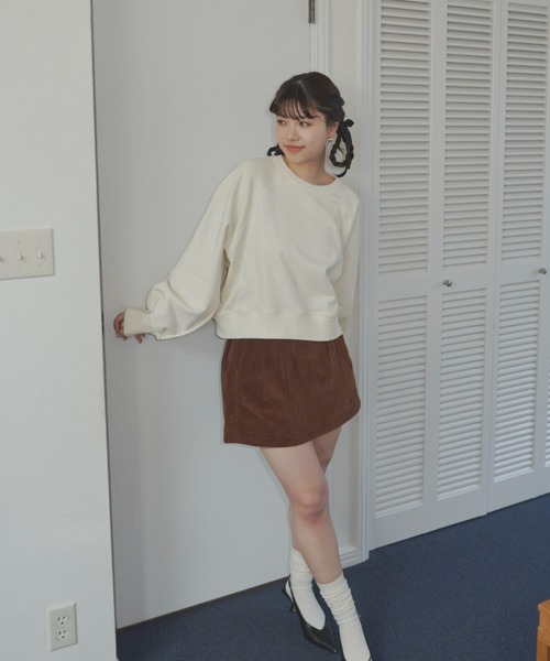 GIUNON（ジウノン）の「slit cuffs sweatshirts / スリットカフススウェット（スウェット・レディース・アイボリー/グレー/ブラック・FREE）」の12枚目の写真