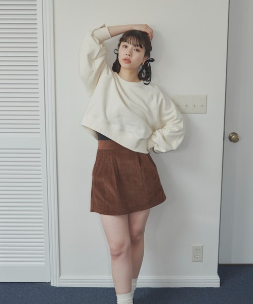 GIUNON（ジウノン）の「slit cuffs sweatshirts / スリットカフススウェット（スウェット・レディース・アイボリー/グレー/ブラック・FREE）」の9枚目の写真