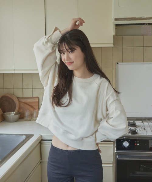 GIUNON（ジウノン）の「slit cuffs sweatshirts / スリットカフススウェット（スウェット・レディース・アイボリー/グレー/ブラック・FREE）」の22枚目の写真