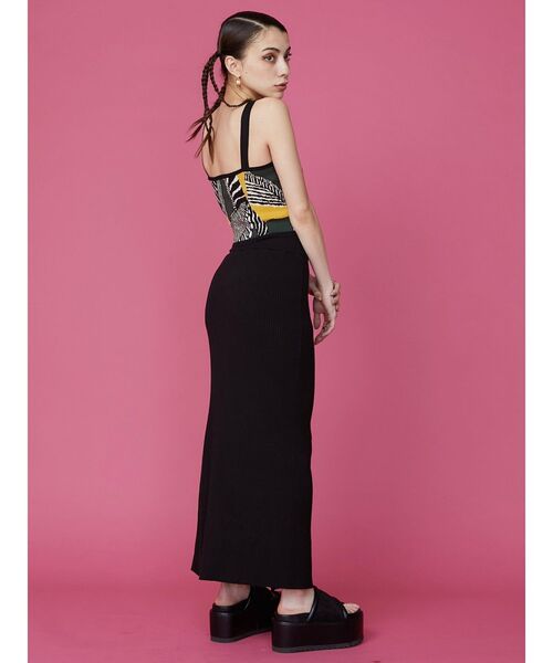 EVRIS(エヴリス)の「ジャガードキャミニット【セットアップ着用可能】(キャミソール・レディース・ブラック/ネイビー/オレンジ・FREE)」の7枚目の写真