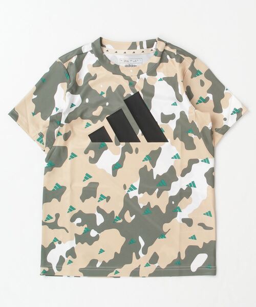 adidas（アディダス）の「アディダス adidas トレイン エッセンシャルズ シーズナル 総柄プリント レギュラーフィットTシャツ（Tシャツ/カットソー・キッズ・オリーブ/ダークグレー/ブルー/サンドグレー・160cm/150cm/130cm/140cm）」の3枚目の写真