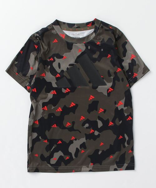 adidas（アディダス）の「アディダス adidas トレイン エッセンシャルズ シーズナル 総柄プリント レギュラーフィットTシャツ（Tシャツ/カットソー・キッズ・オリーブ/ダークグレー/ブルー/サンドグレー・160cm/150cm/130cm/140cm）」の4枚目の写真