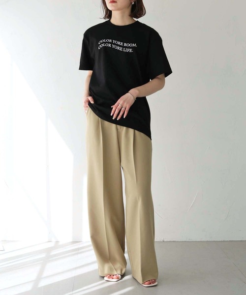 HER CLOSET（ハークローゼット）の「【shemoshelly】WEB限定waveロゴTシャツ（Tシャツ/カットソー・レディース・ブラック/ホワイト・S/M/L）」の16枚目の写真