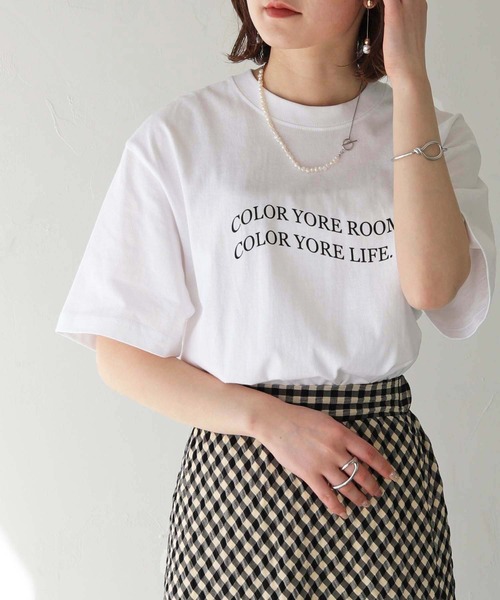 HER CLOSET（ハークローゼット）の「【shemoshelly】WEB限定waveロゴTシャツ（Tシャツ/カットソー・レディース・ブラック/ホワイト・S/M/L）」の3枚目の写真