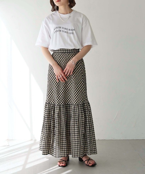 HER CLOSET（ハークローゼット）の「【shemoshelly】WEB限定waveロゴTシャツ（Tシャツ/カットソー・レディース・ブラック/ホワイト・S/M/L）」の15枚目の写真